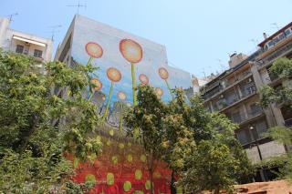 Ein Urban-Gardening-Projekt im Navarino Park in Athen.