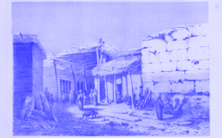 Turkestan. Markt. Autor D.Velezhev. Veröffentlicht in Pashino, Petr. Turkestan Provinz im Jahr 1866: Travel Notes. St.Pb.: Tiblen & Nekliudov, 1866. 
